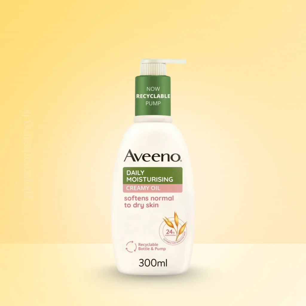 Aveeno Creamy Oil Sri Lanka 300ml hydrates dry skin with oat & almond oil. Lightweight, fast-absorbing, and non-greasy — perfect for daily use.