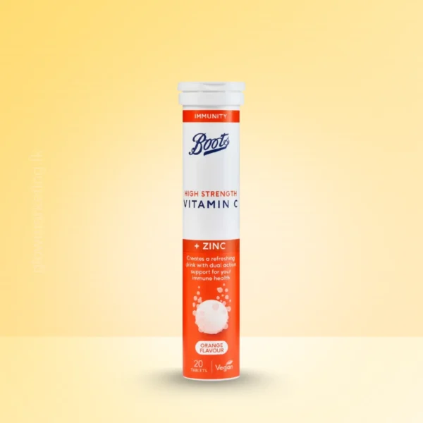 Boots Vitamin C and Zinc Tablets – 20 Tablets – Glow Marketing Sri Lanka