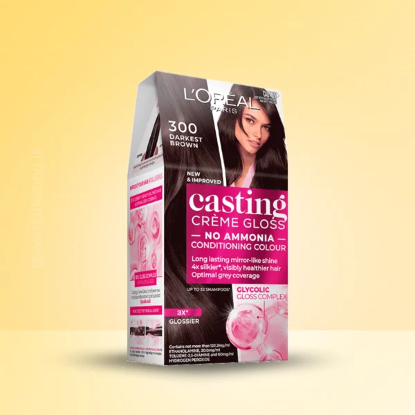 L'Oreal Casting Creme Gloss Darkest Brown 300 Hair Dye