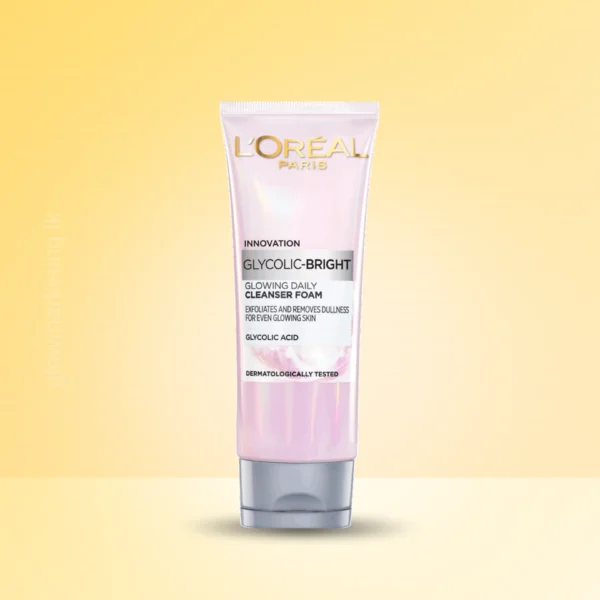 L'Oreal Glycolic Bright Cleanser Foam 100ml – Glow Marketing Sri Lanka