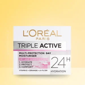 Loreal Triple Active Day Cream Moisturizer for Sensitive Skin 50ml