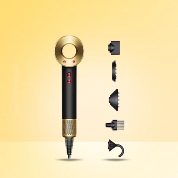 Dyson Hair Dryer HD07 Supersonic with magnetic styling attachments for fast drying and frizz-free hair