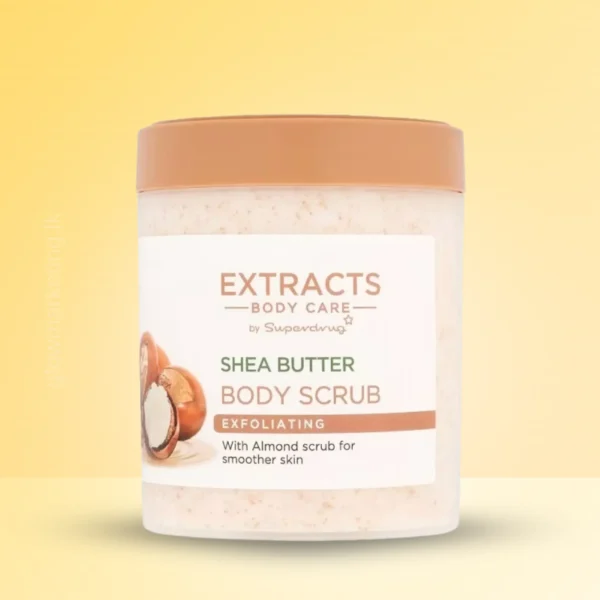 Extracts Shea Butter Almond Body Scrub – 465ml Exfoliating Body Care