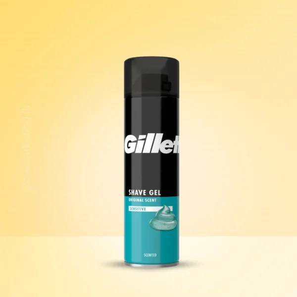 Gillette Sensitive Shaving Gel 200ml for Men – Soothes and Protects Sensitive Skin