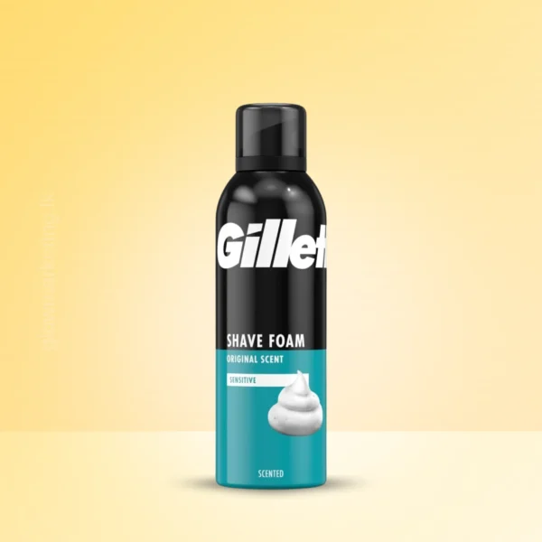 Gillette Shave Foam Sensitive 200ml – Gentle and Hydrating Shaving Foam for Sensitive Skin