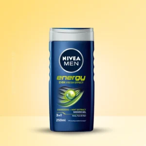 Nivea Men Energy Shower Gel 250ml – Refreshing Mint 3-in-1 for Body, Face & Hair