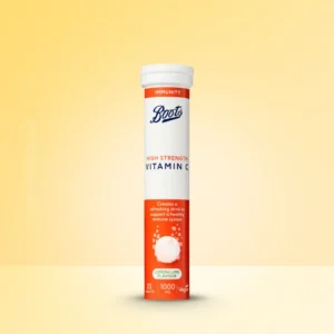 Boots High Strength Vitamin C Tablets Lemon & Lime 1000mg – 20 Effervescent Tablets for Immune Support