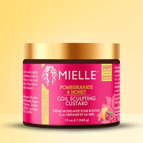 Mielle Pomegranate Honey Coil Custard 340g for Type 4 Curls – Hydrating, Curl-Defining Hair Styling Cream