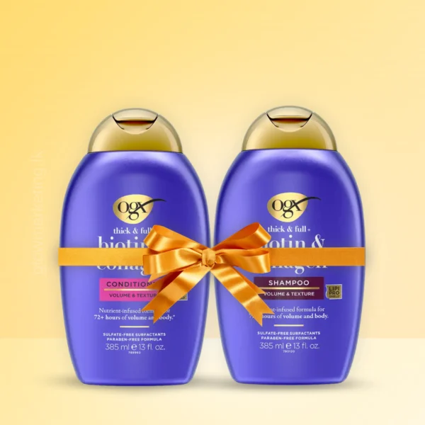 Biotin Collagen Combo PackSri Lanka – Volumizing Shampoo & Conditioner 385ml