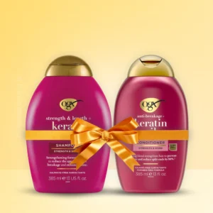OGX Keratin Oil Shampoo 385ml & OGX Anti-Breakage Keratin Oil Conditioner 385ml OGX Keratin Oil Combo Pack Shampoo & Conditioner 385ml each