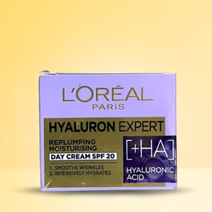 Hyaluronic Acid Day Cream – Loreal Paris Hyaluron Expert Day SPF 20 for hydrated, plump, and radiant skin with SPF 20 protection