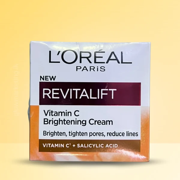 Loreal Revitalift Vitamin C Cream for brightening, anti-ageing, and reducing fine lines and pores