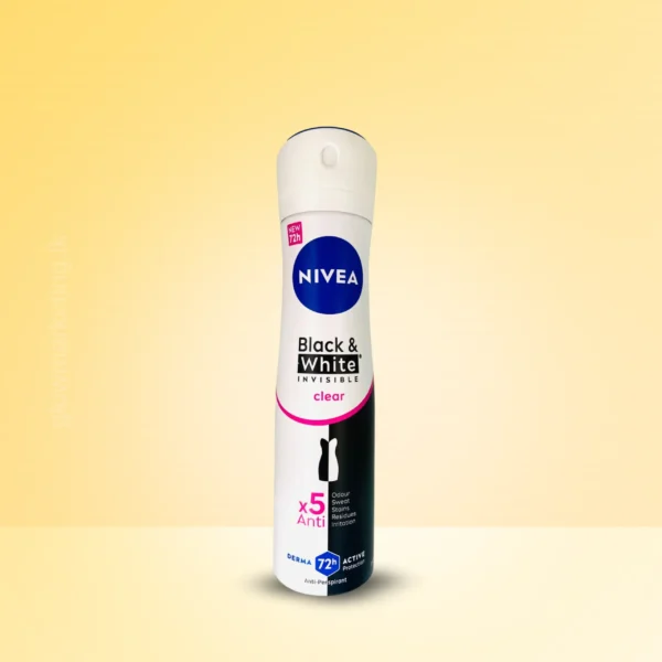 NIVEA Black & White deodorant – 72h Anti-Perspirant Spray with White Mark & Yellow Stain Protection