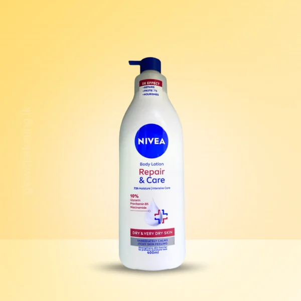 NIVEA Body Lotion for Dry Skin 400ml – fast-absorbing, non-greasy, intensive repair and care for dry and very dry skin