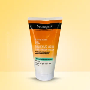 Neutrogena 2 in 1 Wash Mask – Salicylic Acid & Kaolin Clay Face Wash and Mask for Oily and Acne-Prone Skin