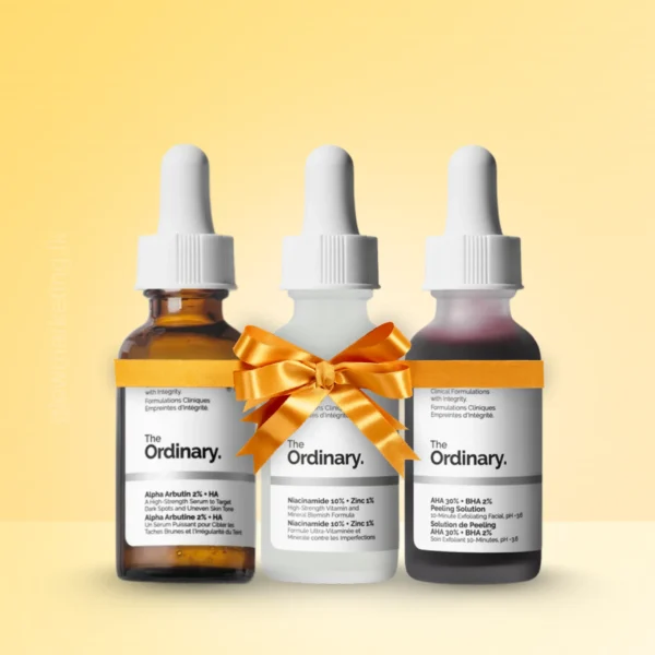 The Ordinary Brightening Combo Pack for All Skin Types – Niacinamide, Alpha Arbutin, and AHA BHA Peeling Solution
