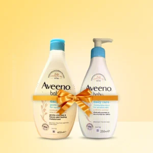 Aveeno Baby Daily Care Combo Pack – Baby Bath Wash and Moisturising Lotion 400ml + 250m