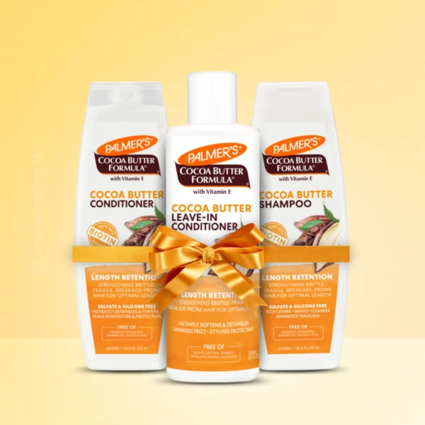 Palmers Cocoa Butter Combo Pack – Shampoo, Conditioner, and Leave-In Conditioner for Stronger, Hydrated Hair