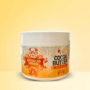 Cocoa Butter and Vitamin E Cream 500ml moisturising body cream in a large tub for deep hydration and smooth skin