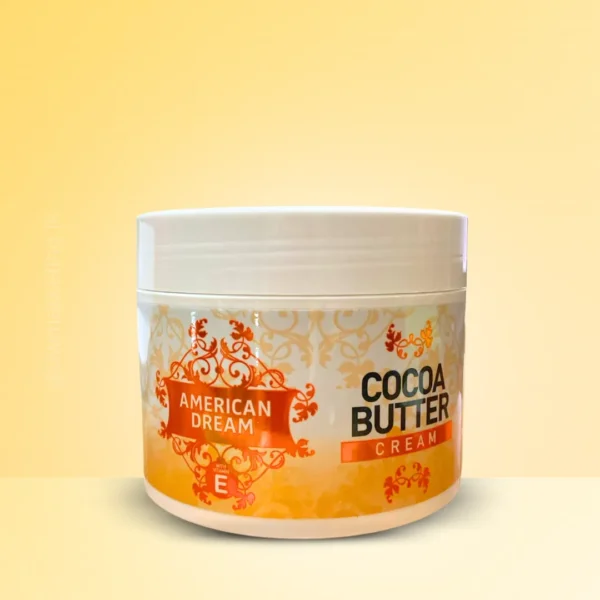 Cocoa Butter and Vitamin E Cream 500ml moisturising body cream in a large tub for deep hydration and smooth skin