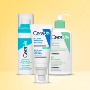 CeraVe Oily Skin Care Kit - Cleanser + Oil Control Gel-Cream + Retinol Serum