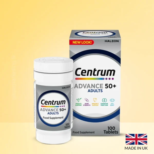 Buy Centrum Advance 50+ Multivitamins 100 Tablets At Glow Marketing