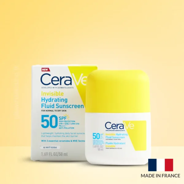 Buy CeraVe Invisible Hydrating Fluid Sunscreen SPF 50 Online in Sri Lanka At glowmarketing.lk