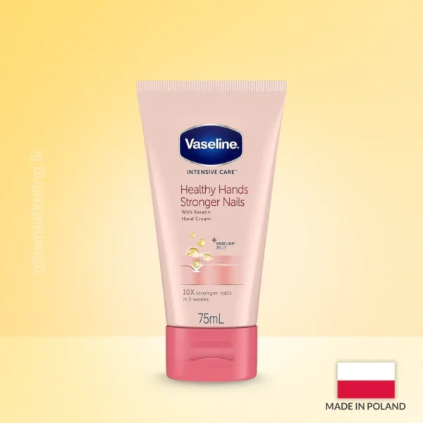 Vaseline Hand Cream for Healthy & Stronger Nails 75ml At glowmarketing.lk