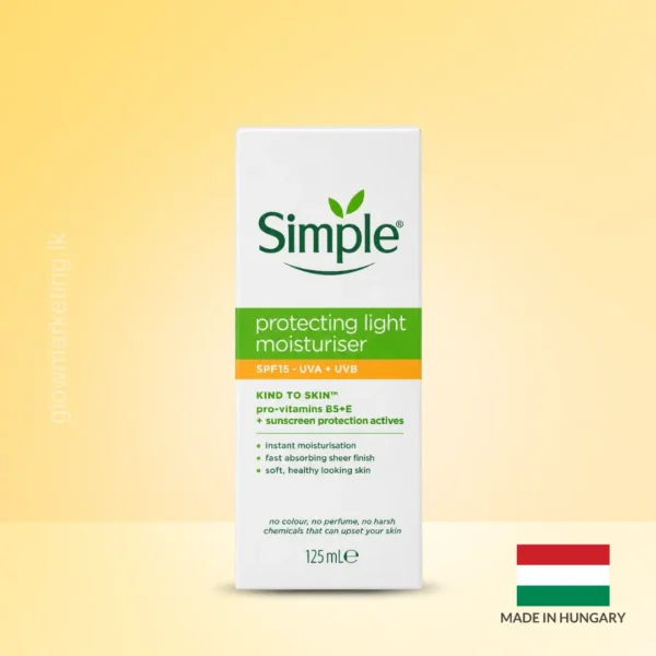 Simple Protecting Light Moisturiser SPF 15 125ml In Sri Lanka At https://glowmarketing.lk